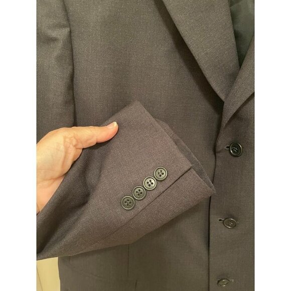 Brooks Brothers 3 Button 346 Mens Wool Stretch Blazer Jacket Size 46M Black - Picture 14 of 16